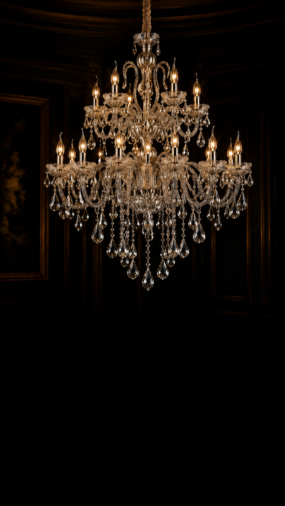 Chandelier 24 ampoules en cristal